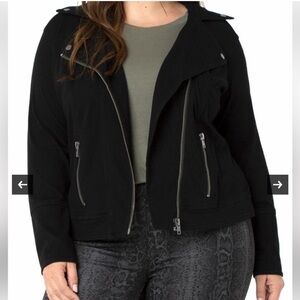 Liverpool Full Zip Black Denim Jacket NWT | Liverpool Zip-Up Jacket Size Small -